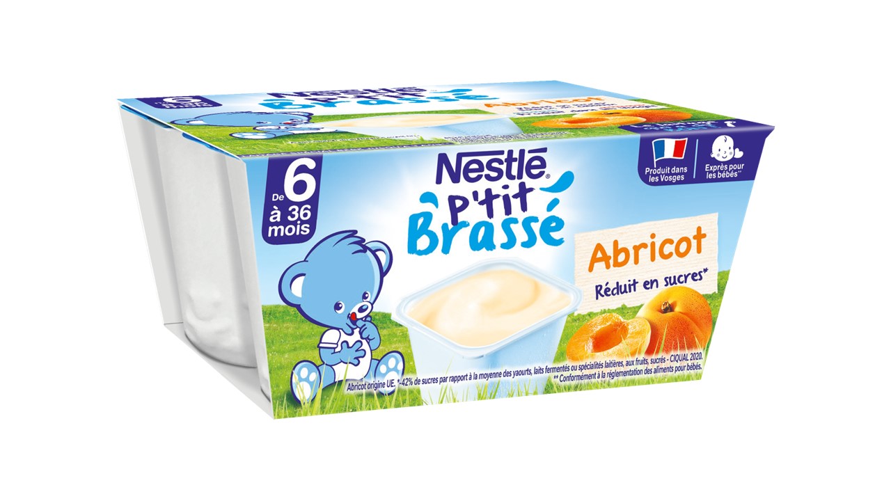 Ptit brassé abricot - Nestlé Bébé - 400 g e (4 * 100g)