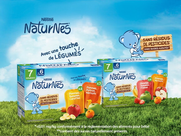 NESTLÉ NaturNes Bio Compote Multifruits Bébé 6+ Mois 4 x 90g