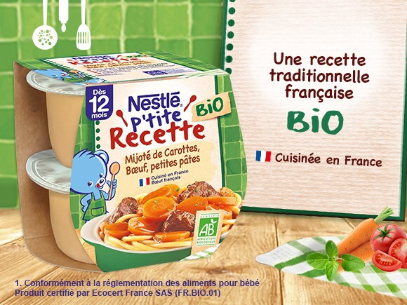 Découvrez un classique de la cuisine française avec Nestlé® P’tite Recette Bio
