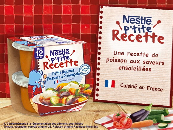 NESTLÉ P'tite Recette Petits Légumes Poisson à la Provençale (2x200g)