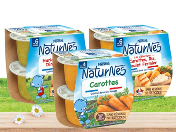 Petit pot bio Nestlé bébé - Cubes & Petits pois